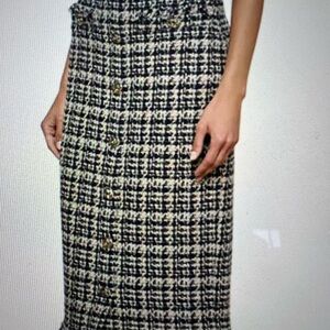 L’Agence Tai button front midi skirt